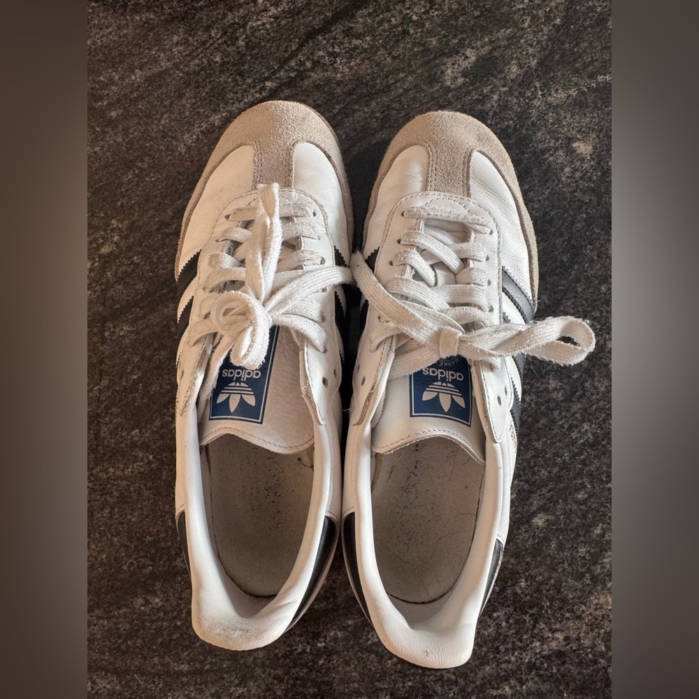 Adidas White and Black Sambas